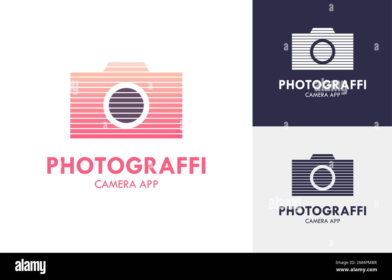 Photography Camera Isolated Logo Set Vector Concept Illustration Stock Vector