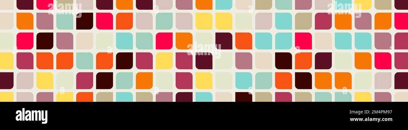 Color checkered squares background generative pattern illustration Stock Vector