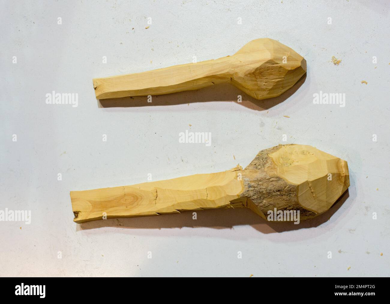 Soup spoon or tablespoon made of wood Stock Photo Alamy