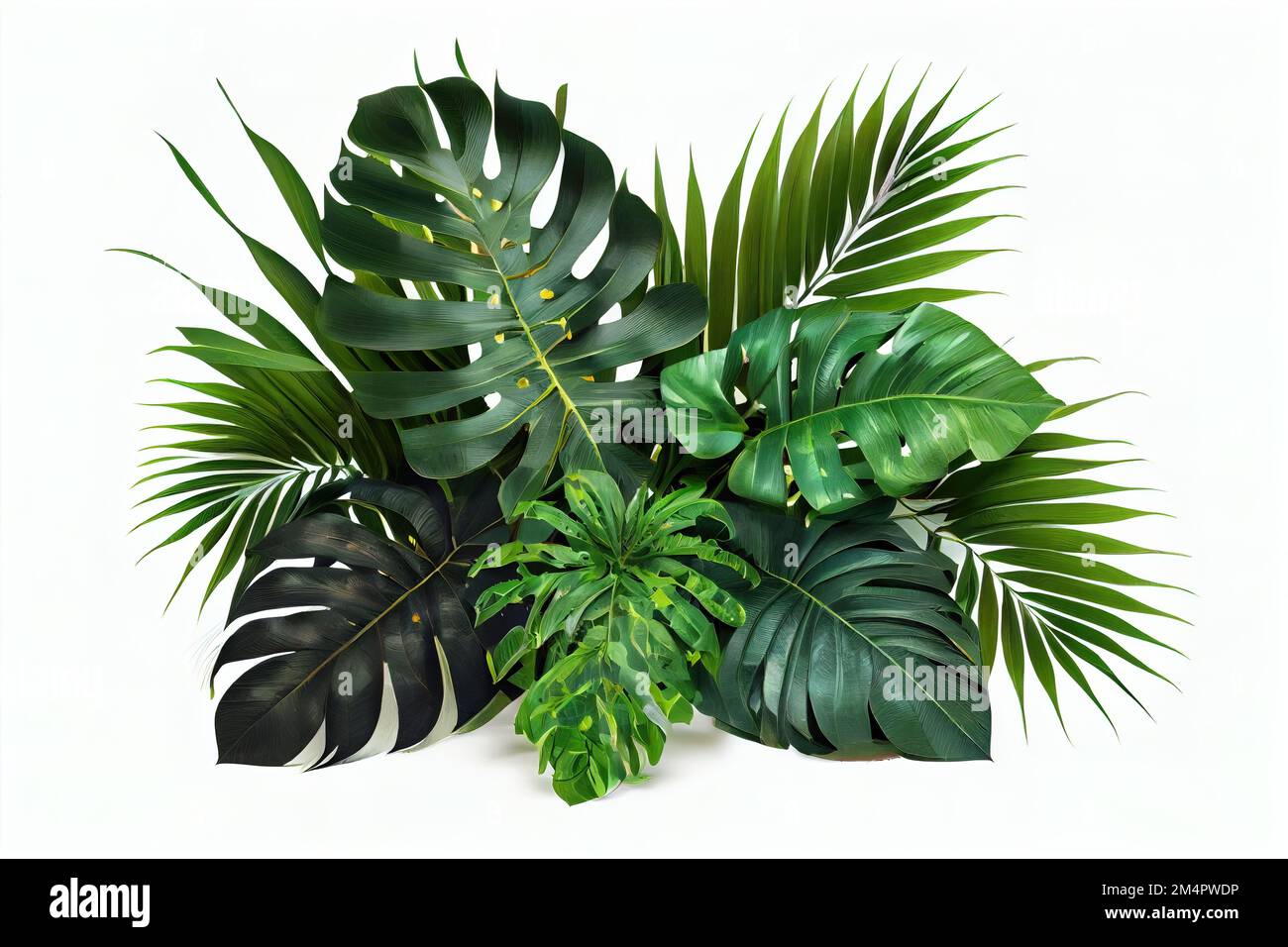 a group of green leaves on a white background with a white background