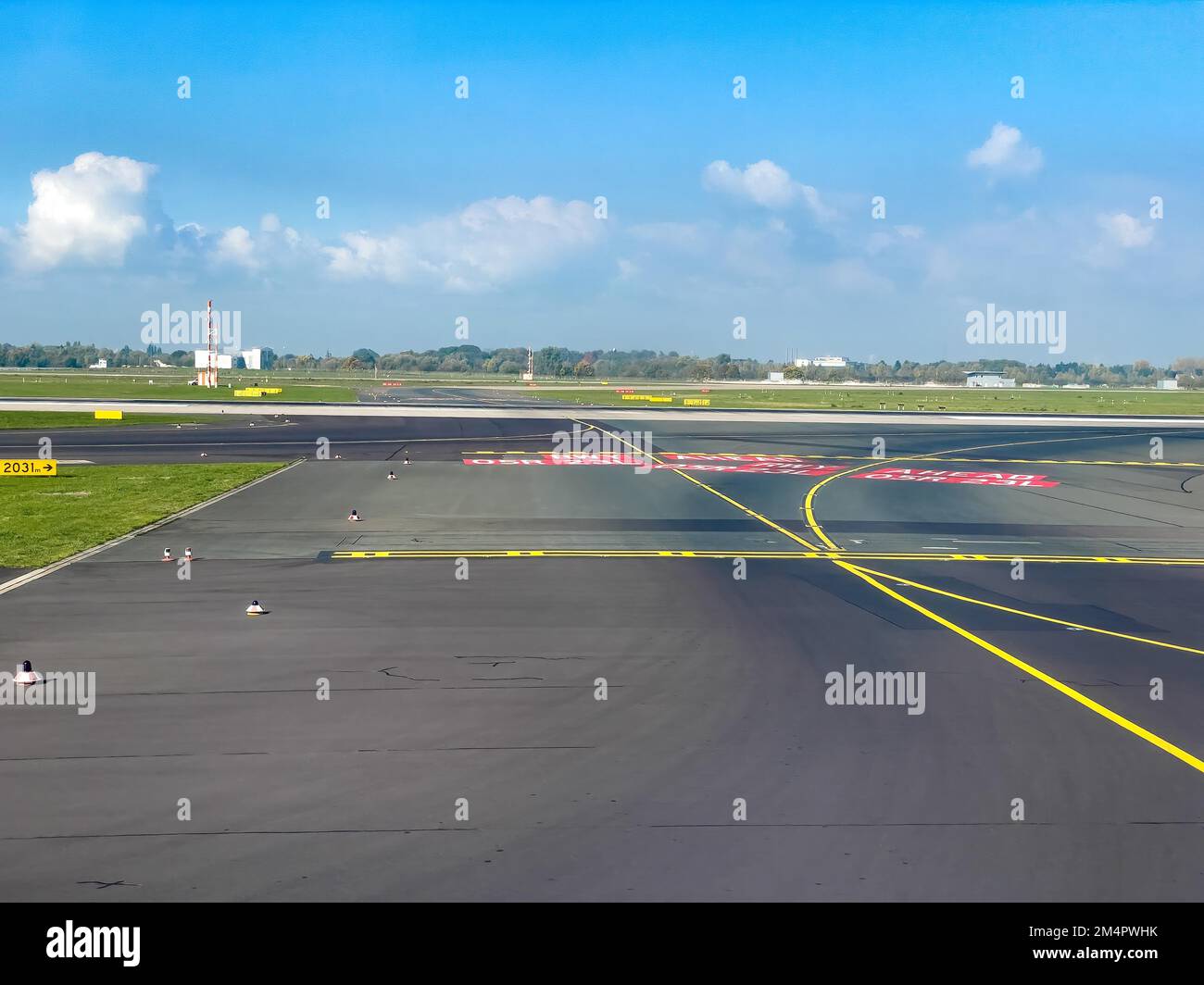 View of apron taxiway taxiway access from runway runway with markings