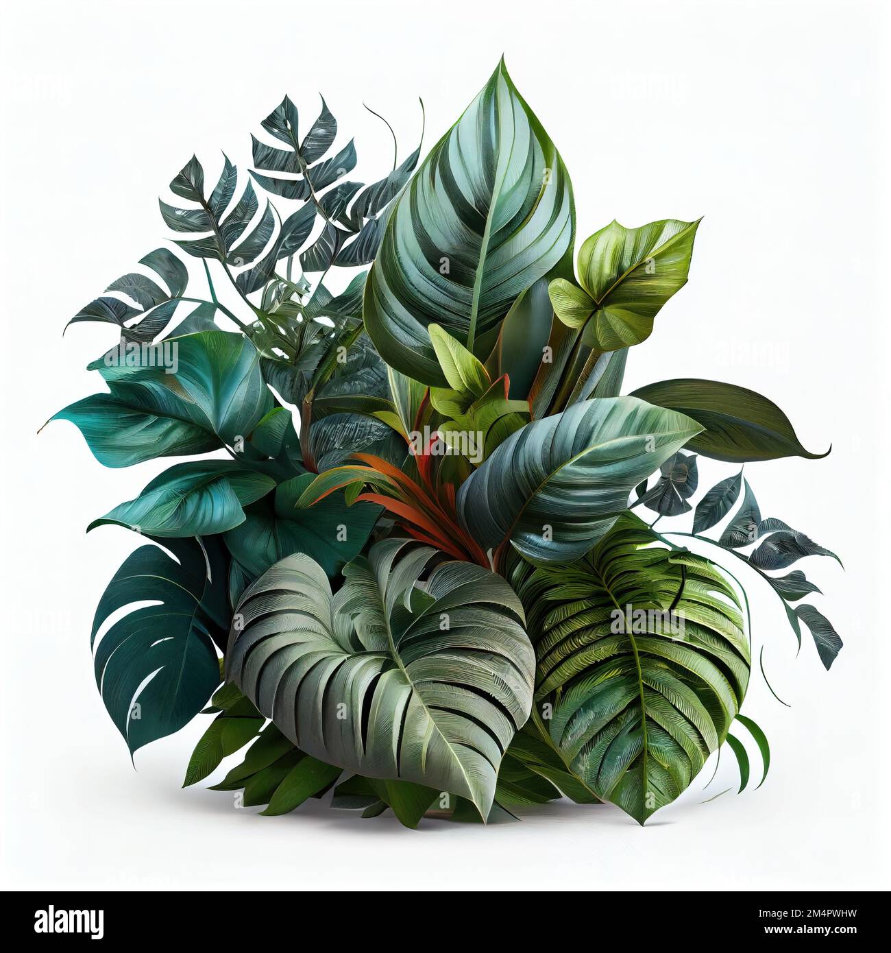 a bunch of green leaves on a white background with a white background