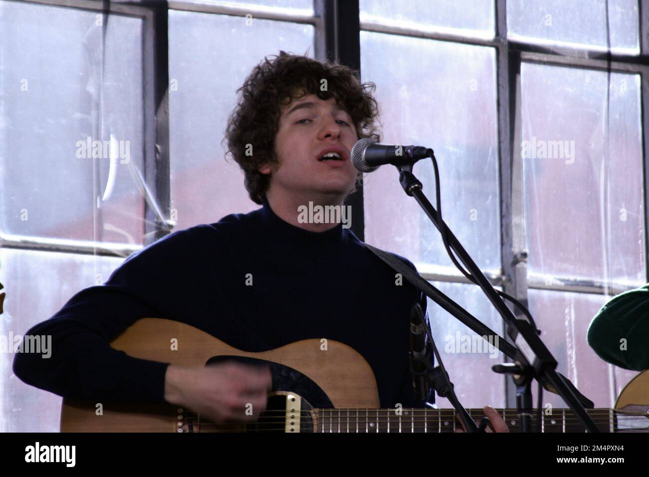 The Kooks - Luke Pritchard - perform a private session in New York Stock Photo