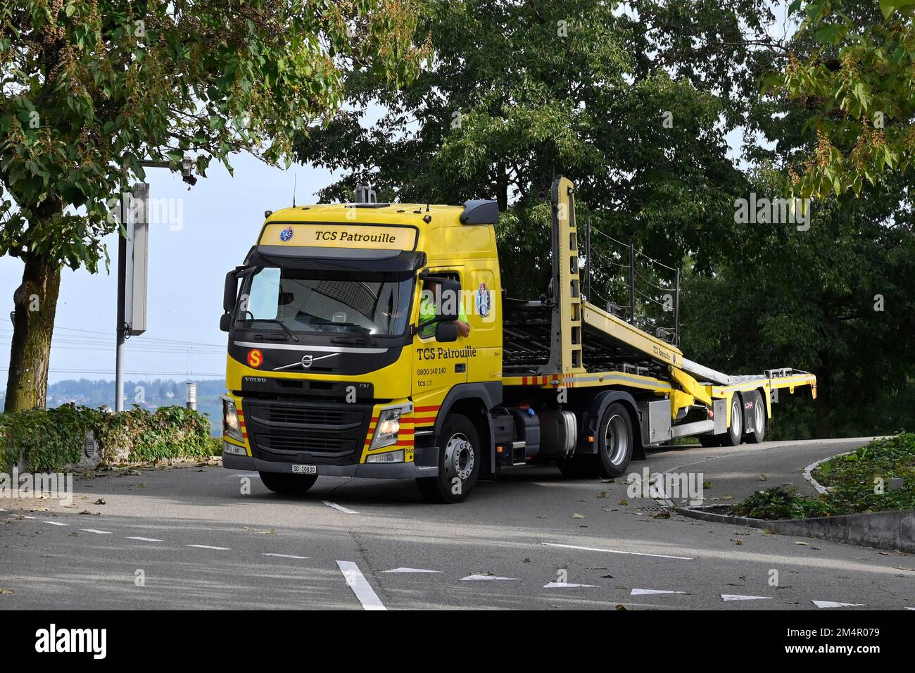TCS truck tow truck, Switzerland Stock Photo