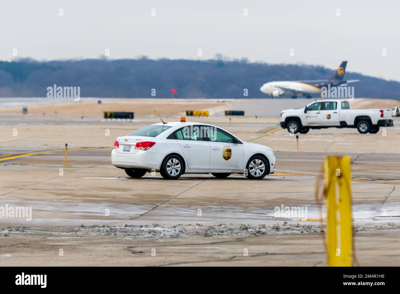 Rockford, IL USA December 21, 2022 United Parcel Service vehicles on