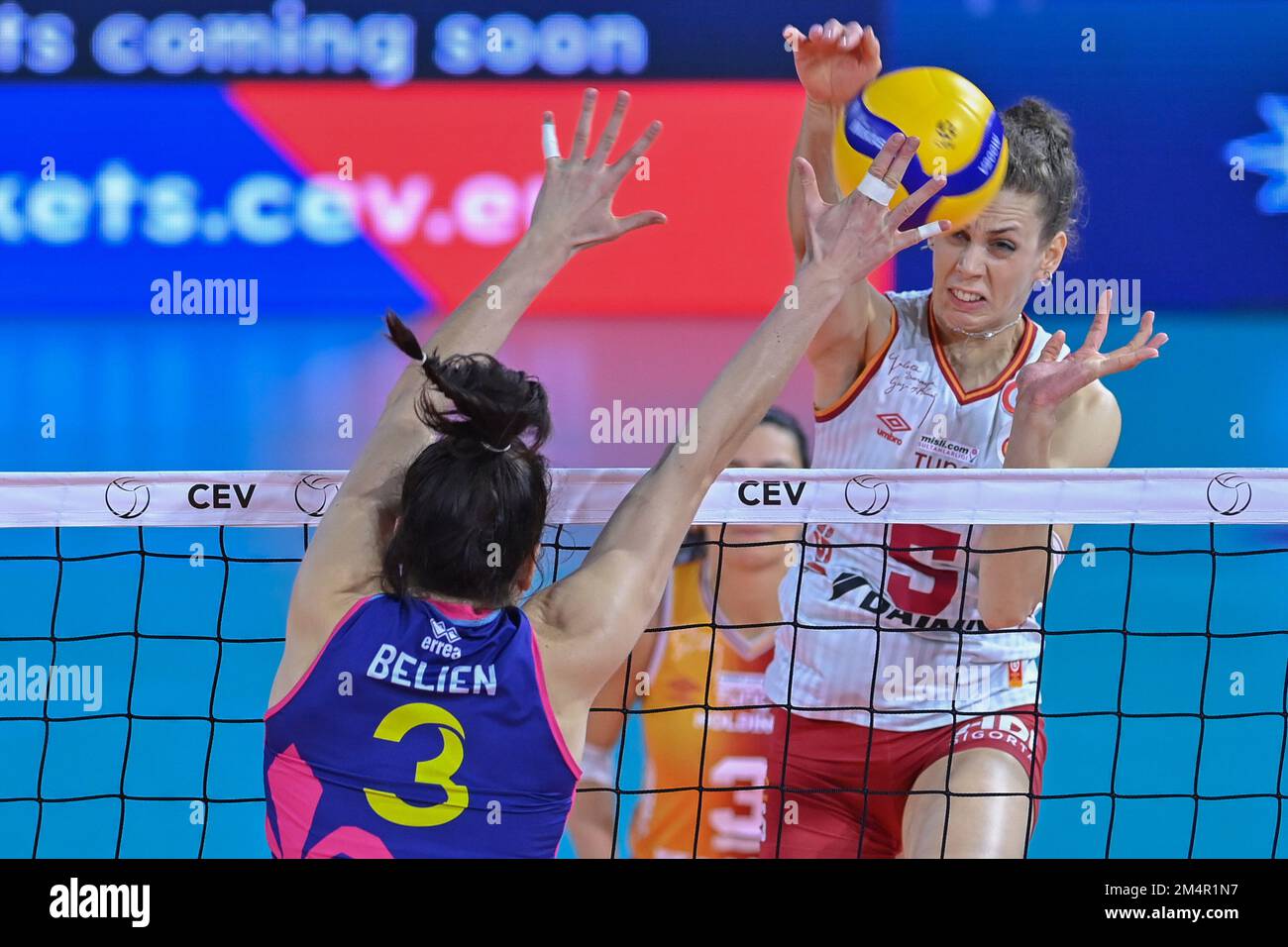 Florence, Italy. 22nd Dec, 2022. Mina Popovic (Galatasaray HDI Sigorta Istanbul) during Savino Del Bene Scandicci vs Galatasaray HDI Sigorta Istanbul, Volleyball CEV Cup Women Championship in Florence, Italy, December 22 2022 Credit: Independent Photo Agency/Alamy Live News Stock Photo