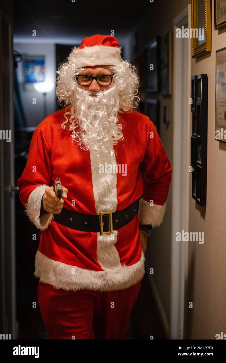 How Santa shows up when you're on the naughty list Stock Photo