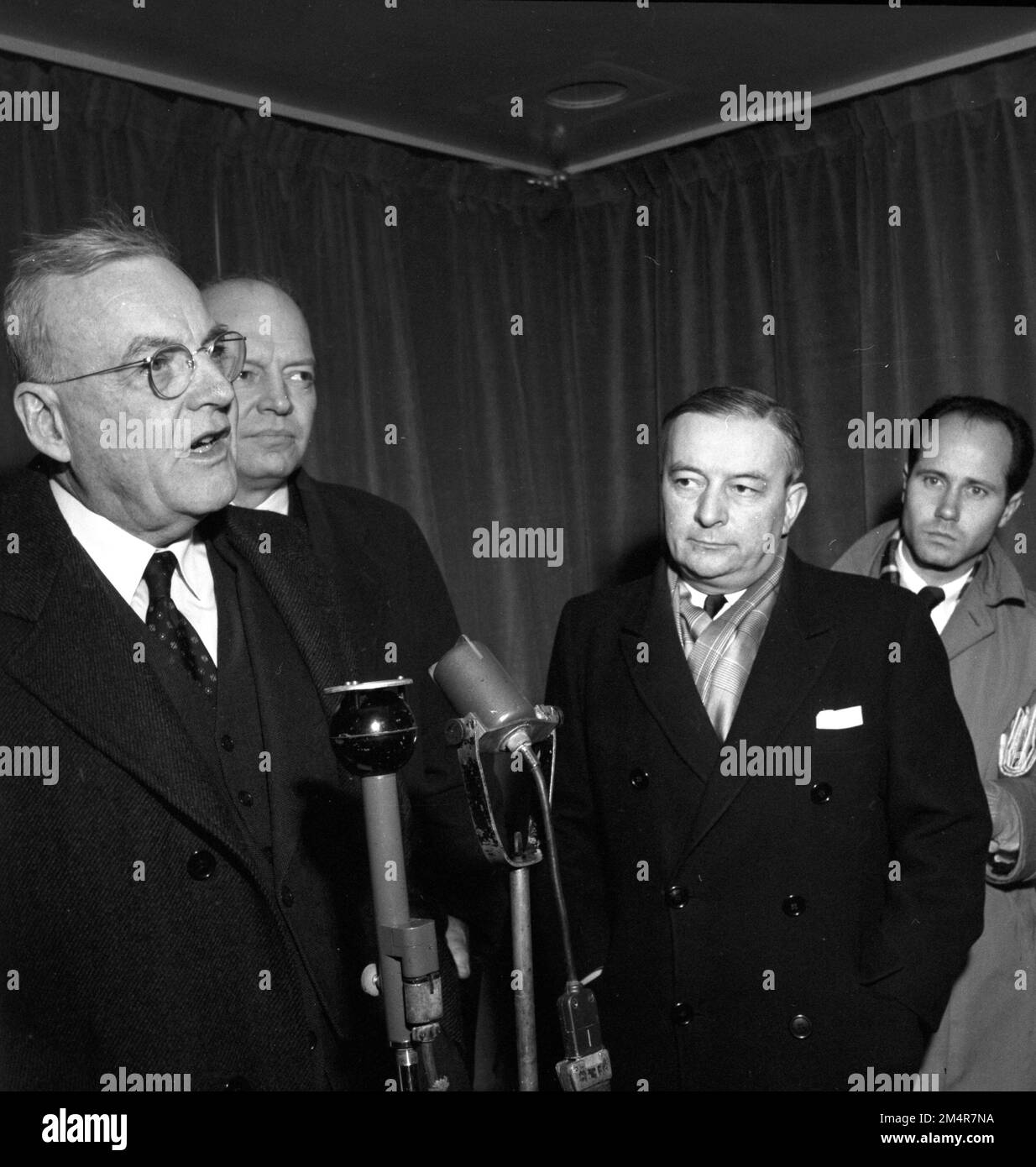 John Foster Dulles & Harold Stassen Arrive in Paris. Photographs of ...