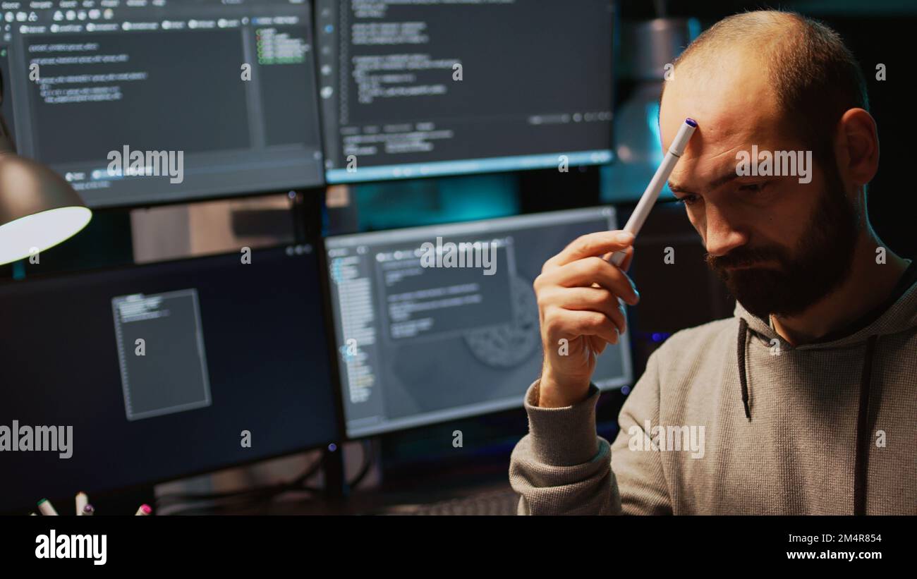 Database admin thinking about programming solution, brainstorming new ...