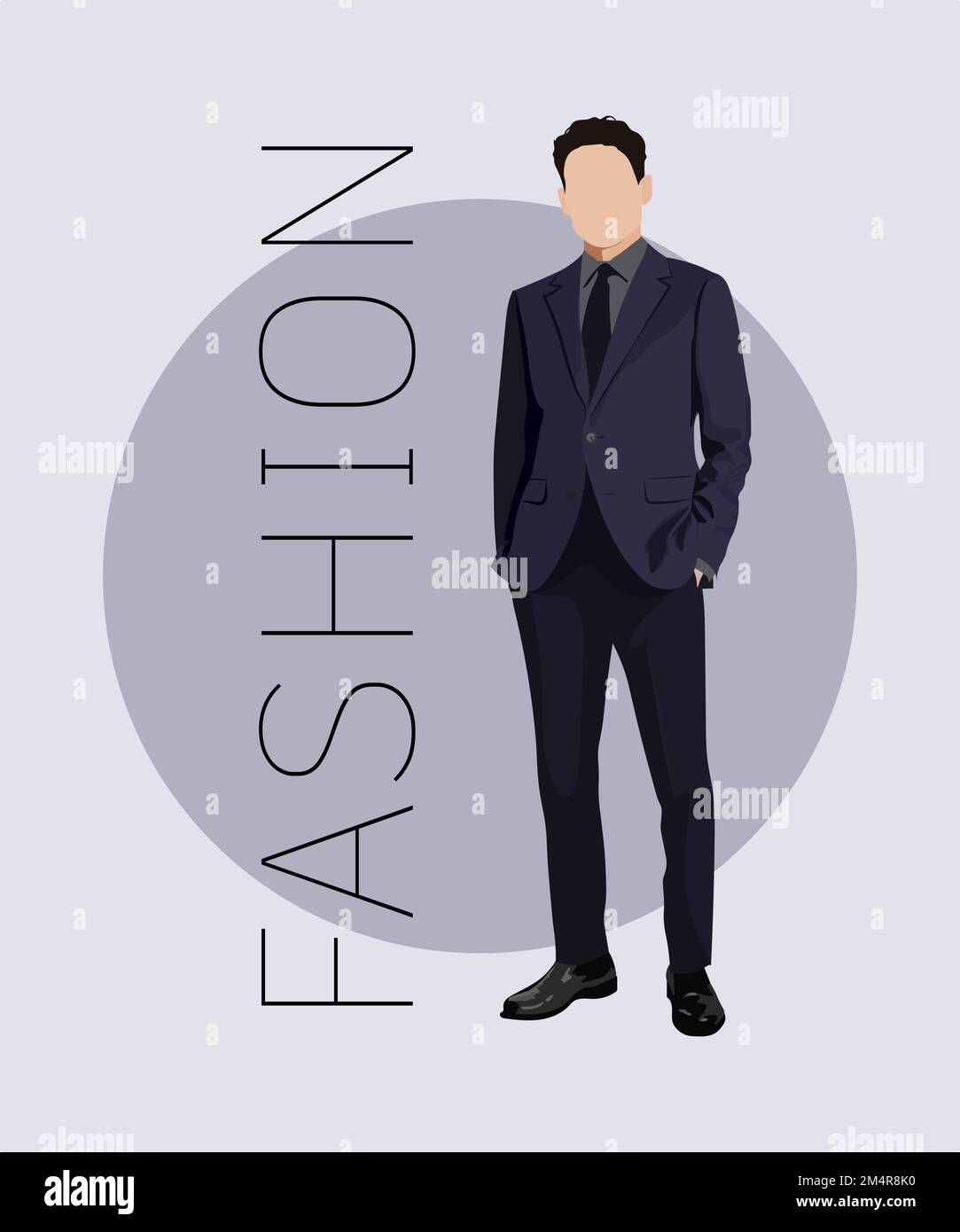 Stylish man in a flat style on an interesting and stylish background ...