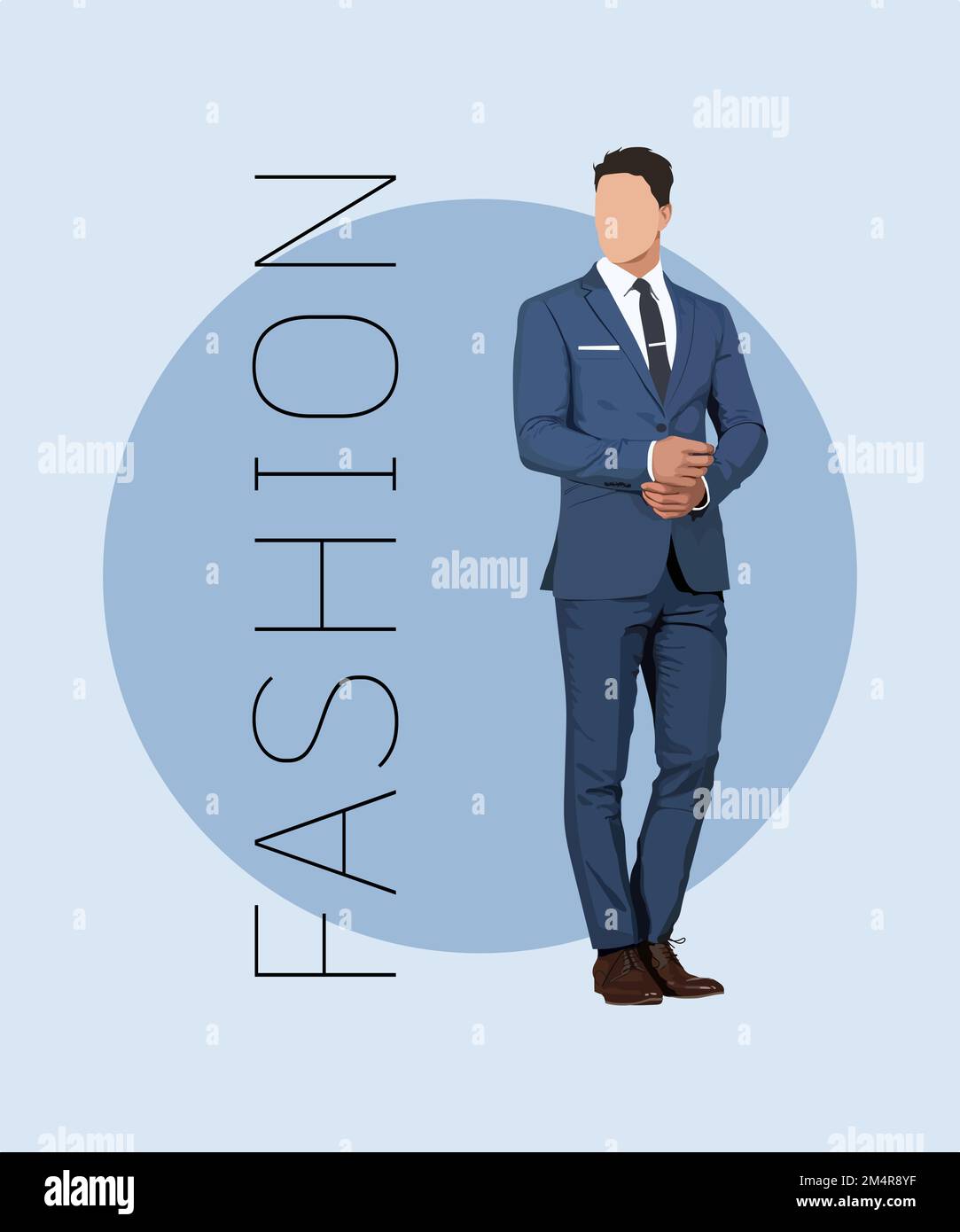 Stylish man in a flat style on an interesting and stylish background ...