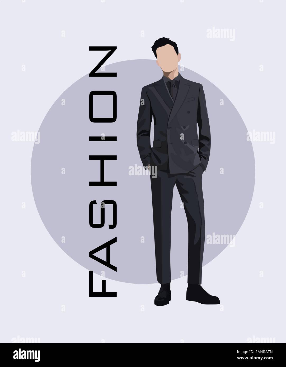 Stylish man in a flat style on an interesting and stylish background ...
