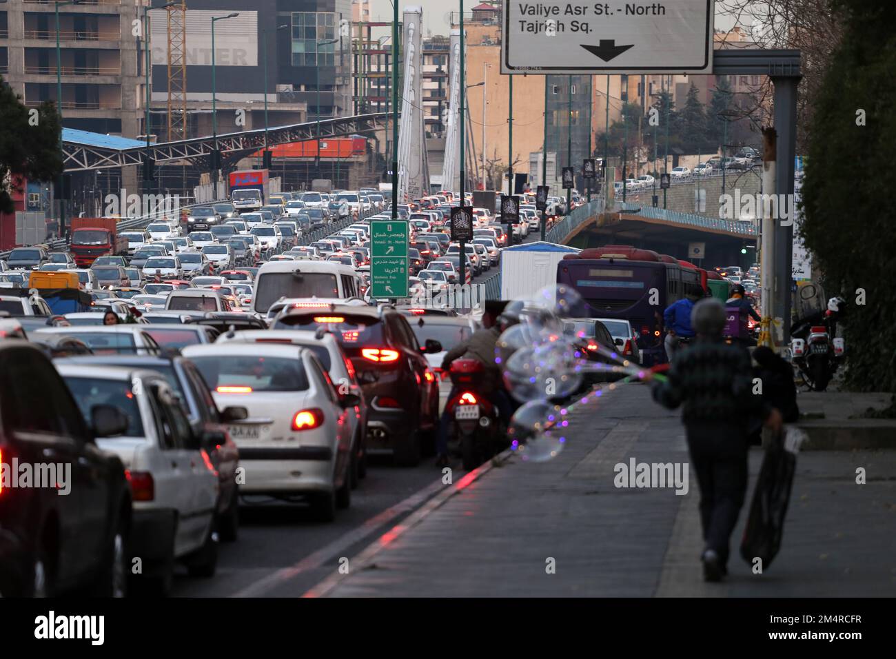 Tehran, Tehran, Iran. 20th Dec, 2022. In a traffic jam, vehicles