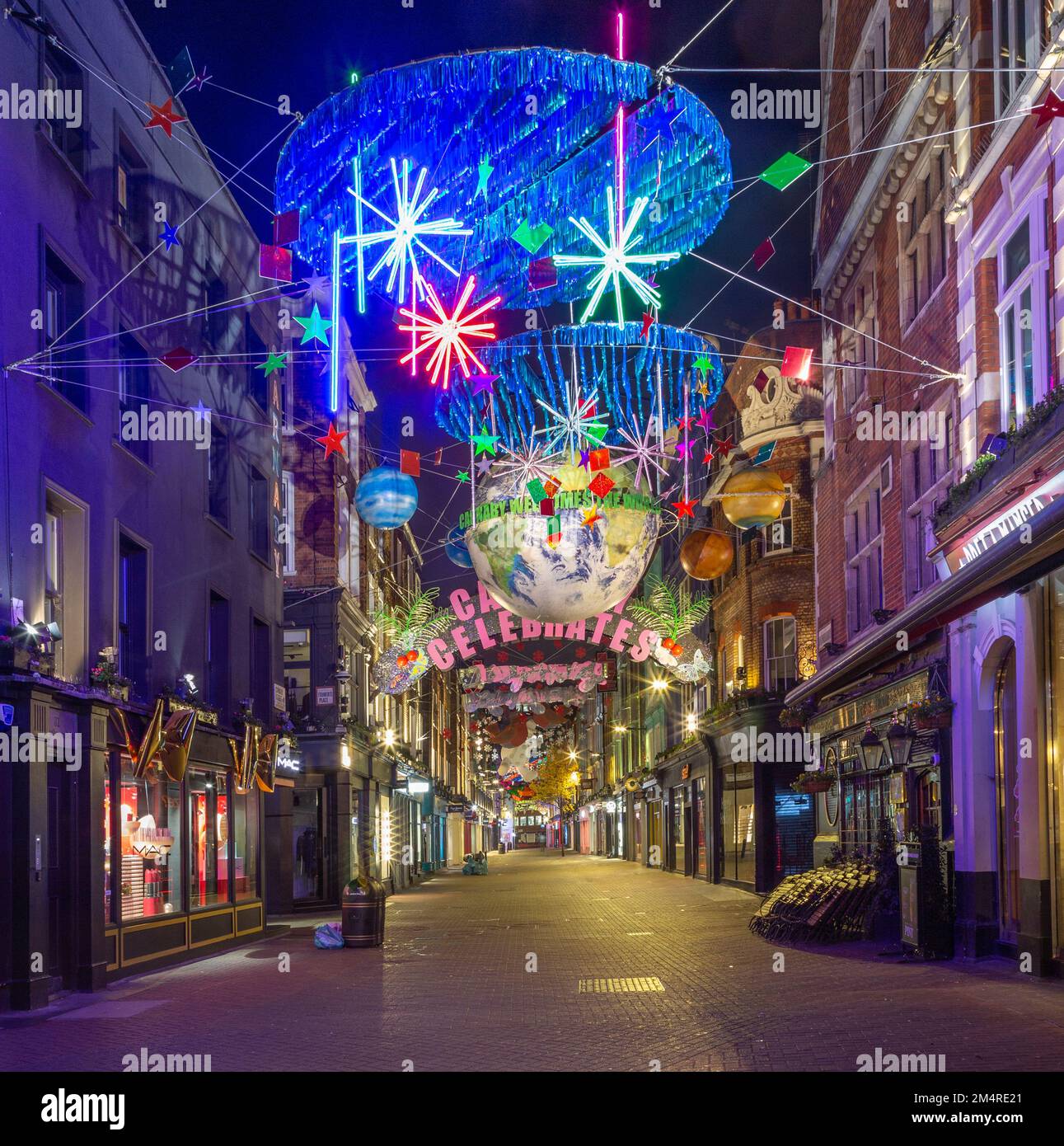 Christmas Lights Carnaby Street, London Stock Photo Alamy