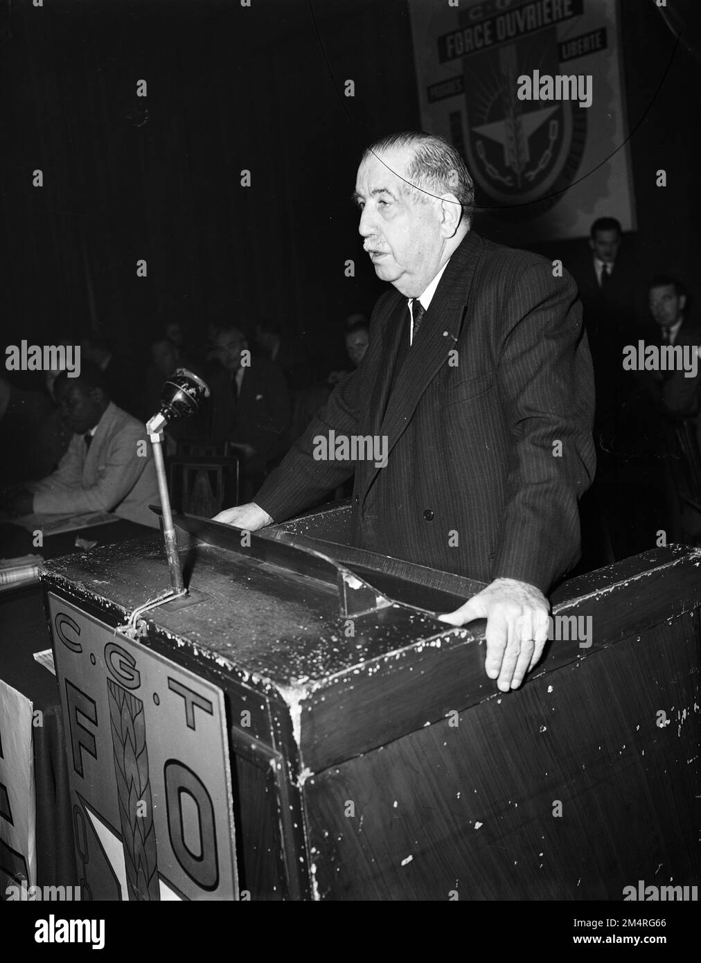 Force Ouvriere Convention Meets in Paris. Photographs of Marshall Plan ...