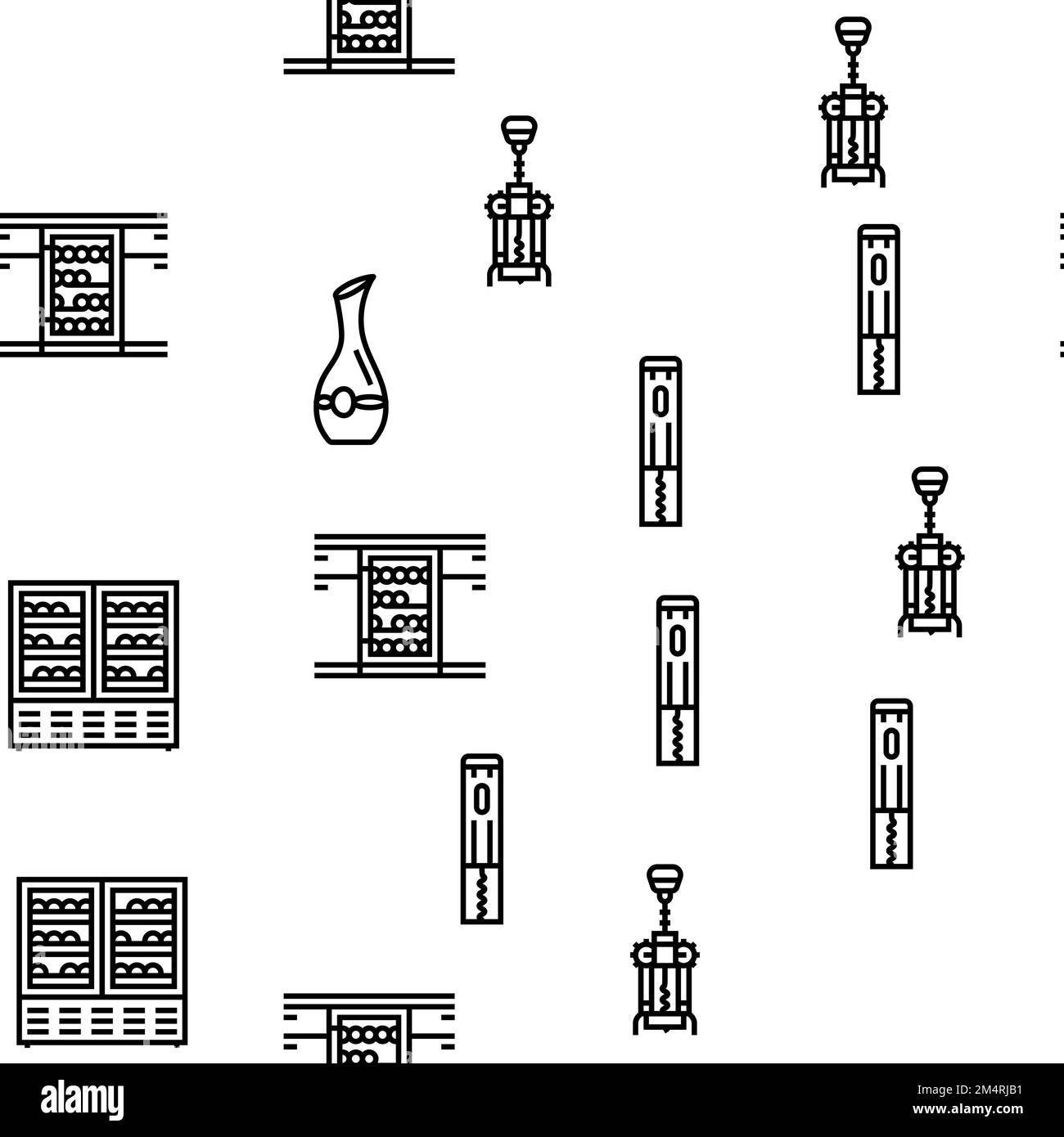 wine glass alcohol red bottle vector seamless pattern Stock Vector ...