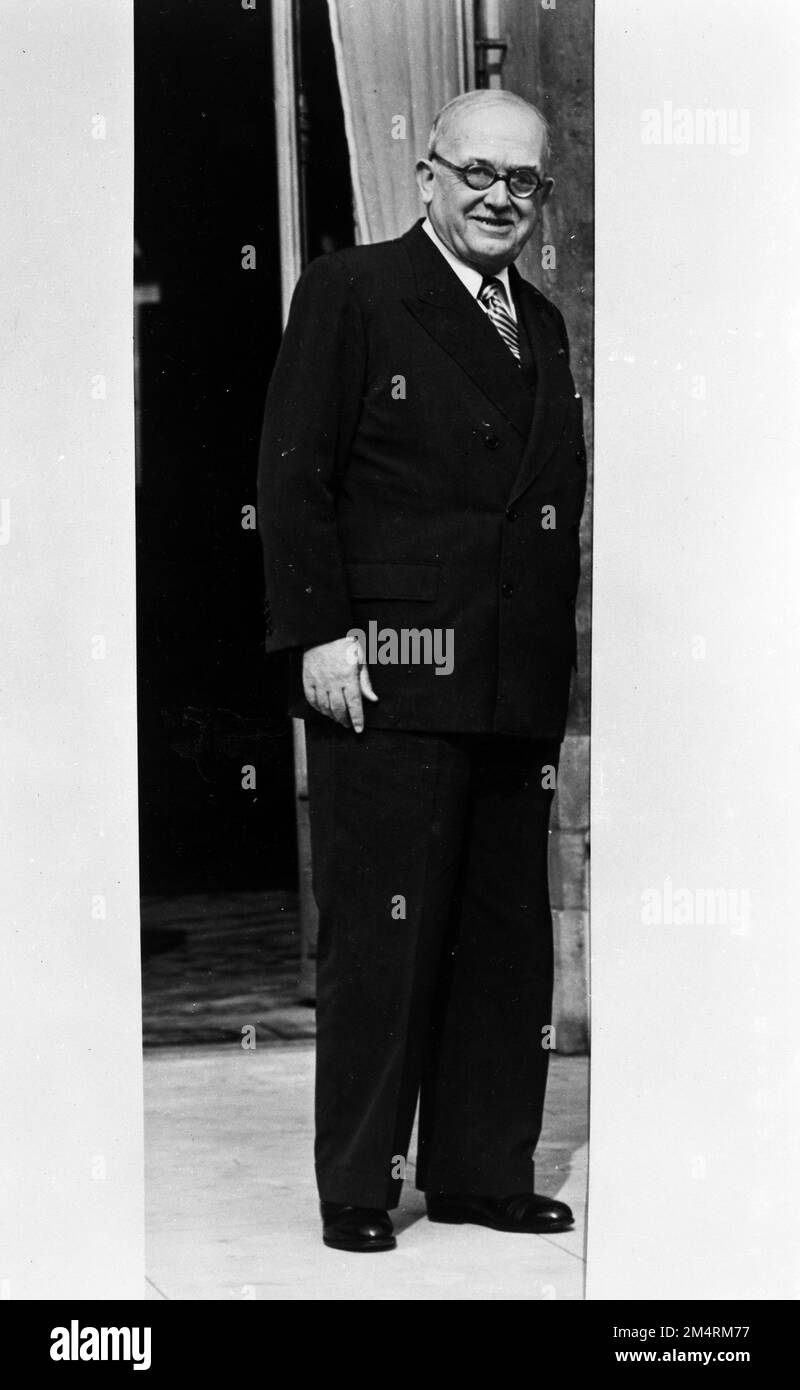 M. Vincent Auriol, President Of The French Republic. Photographs Of ...