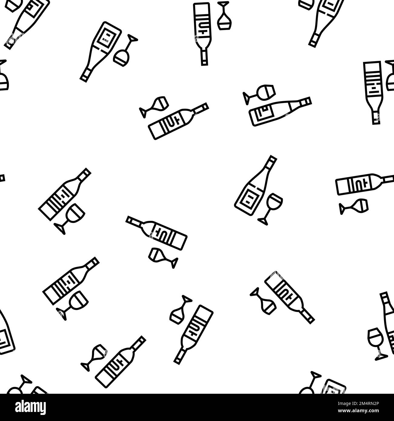 wine glass alcohol red bottle vector seamless pattern Stock Vector ...