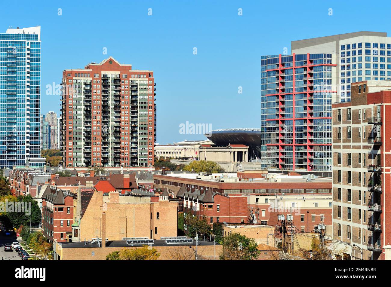 Chicago, Illinois, USA. Renovation and new building are hallmarks of the Printers Row