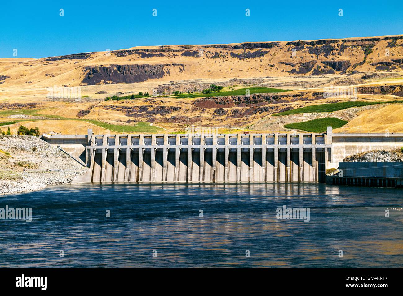 Chief Joseph Dam; second largest producer of power in USA; hydroelectric dam on the Columbia River; Washington state; USA Stock Photo