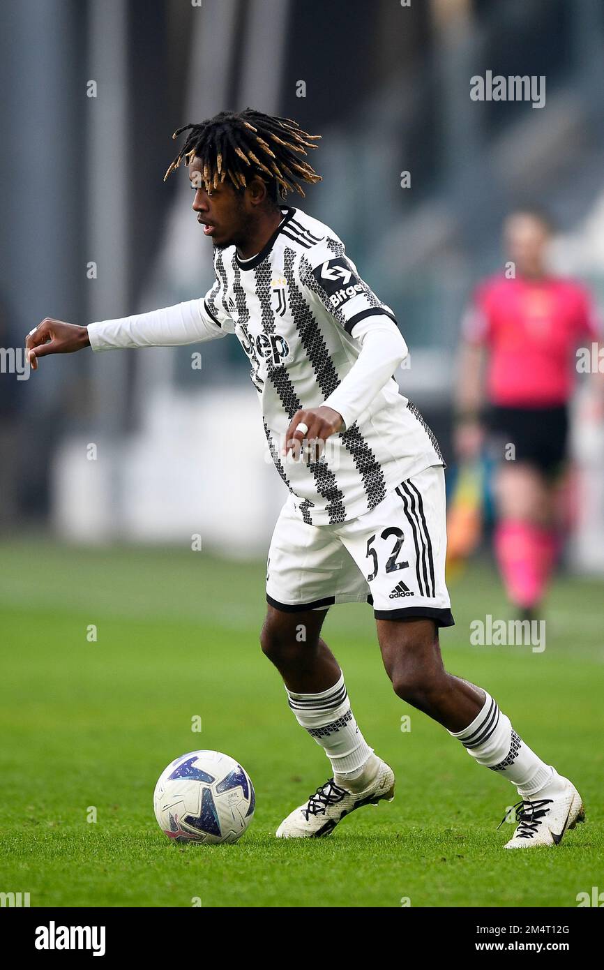 Turin, Italy. 22 December 2022. Samuel Mbangula Tshifunda of Juventus FC in  action during the friendly football match between Juventus FC and HNK Rijeka.  Credit: Nicolò Campo/Alamy Live News Stock Photo - Alamy