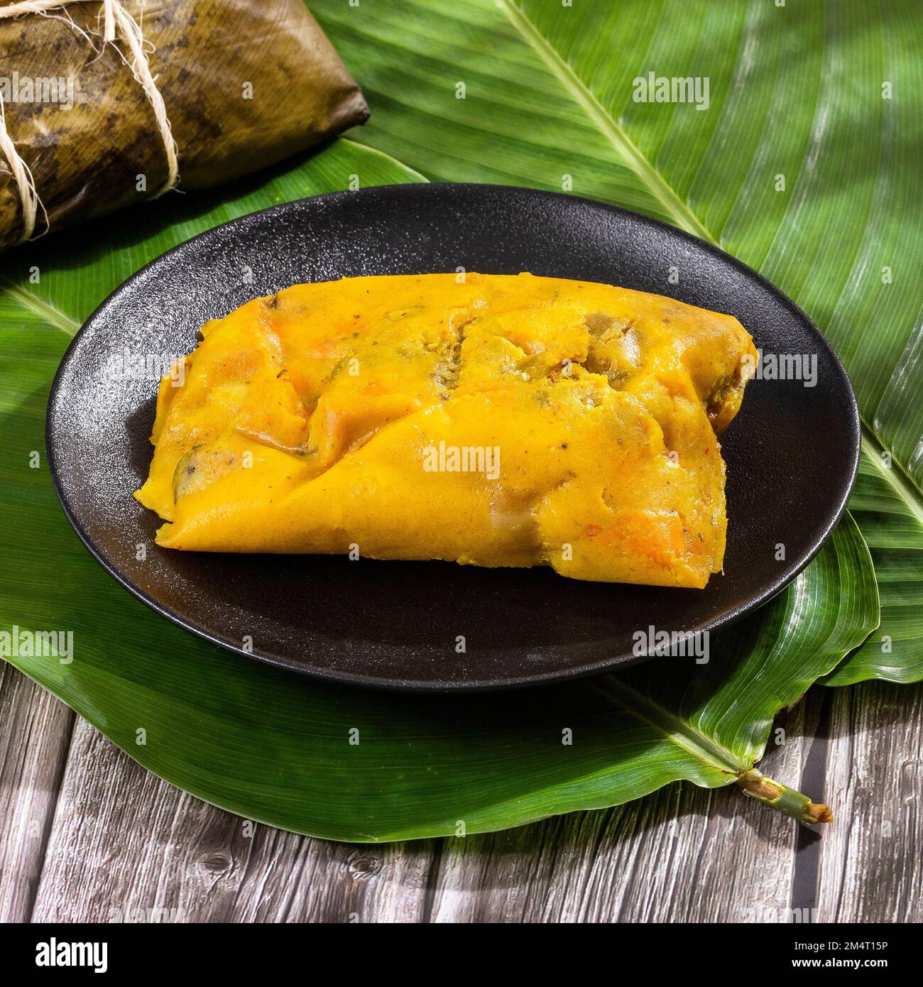 Delicious steamed tamales - Traditional Colombian food Stock Photo - Alamy
