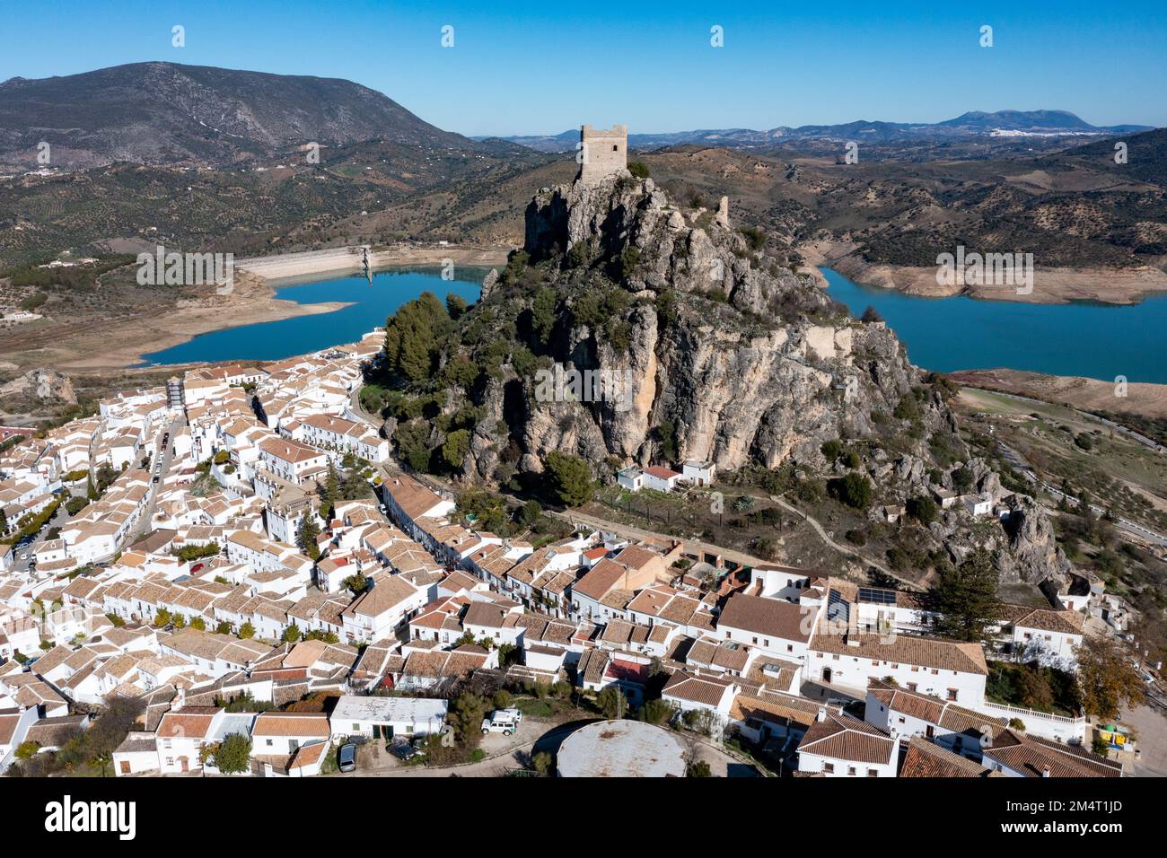 Castle of Zahara de la Sierra and Zahara de la Sierra village, a famous ...