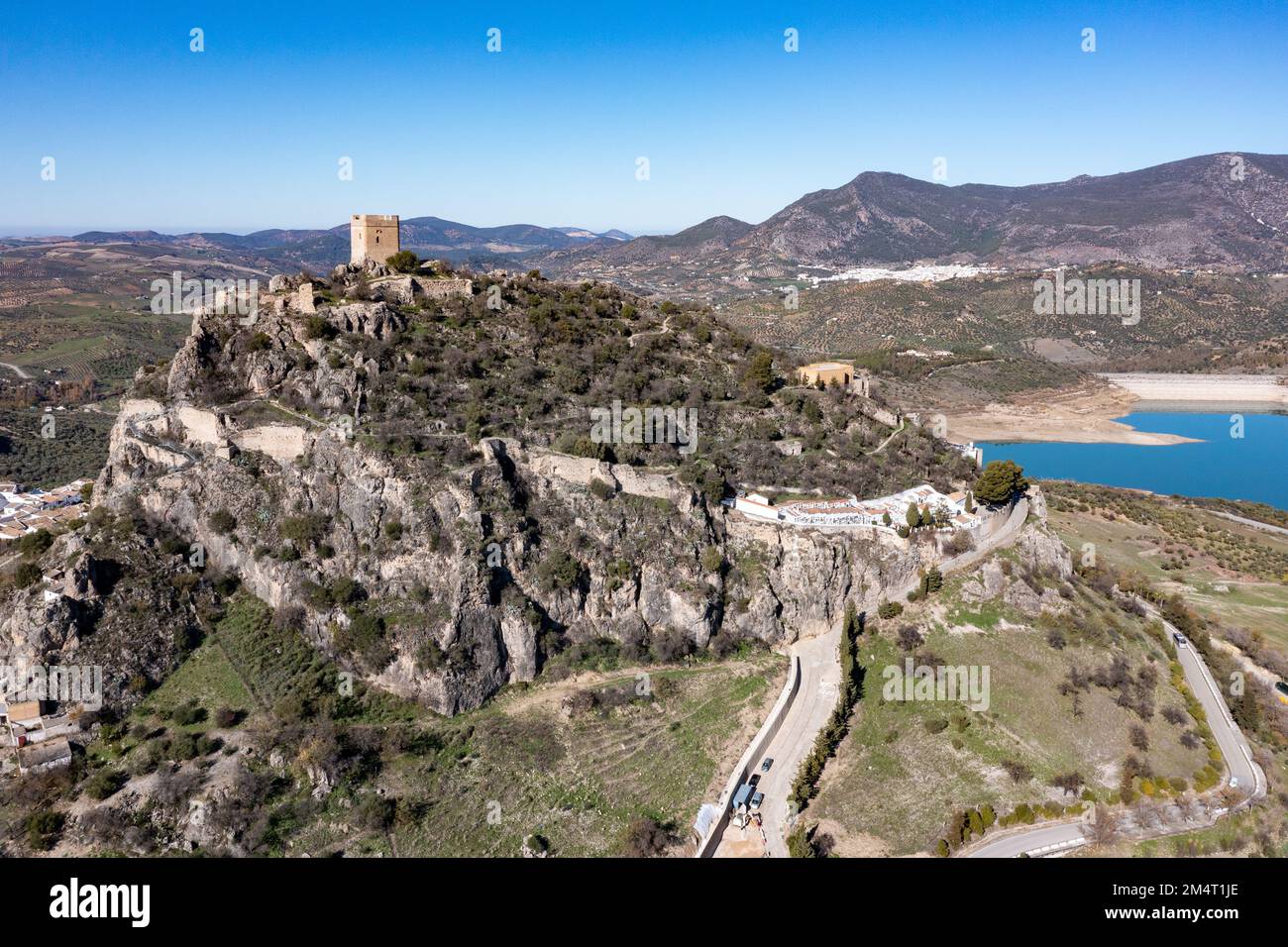 Castle of Zahara de la Sierra and Zahara de la Sierra village, a famous ...