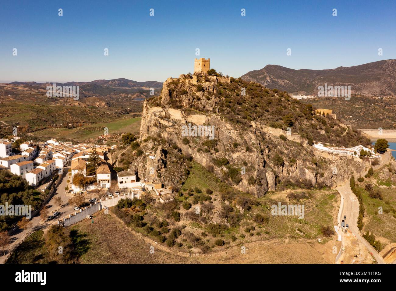 Castle of Zahara de la Sierra and Zahara de la Sierra village, a famous ...