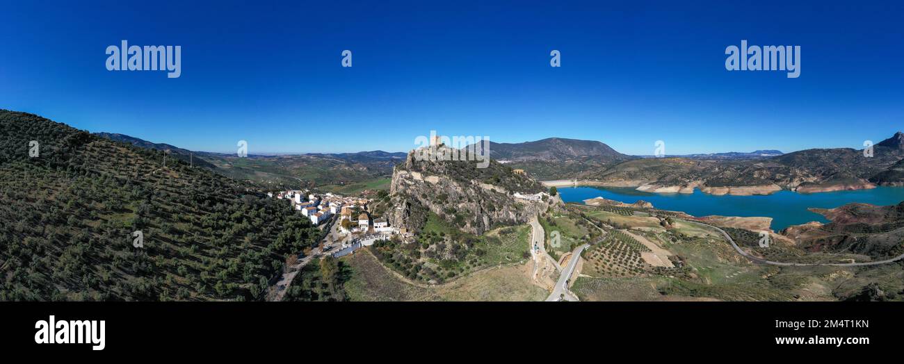 Castle of Zahara de la Sierra and Zahara de la Sierra village, a famous ...