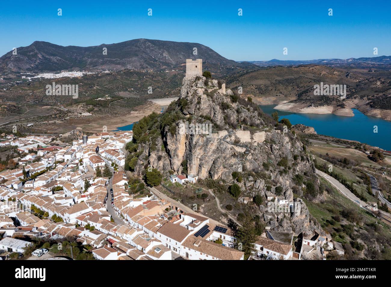 Castle of Zahara de la Sierra and Zahara de la Sierra village, a famous ...