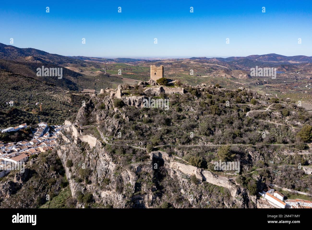 Castle of Zahara de la Sierra and Zahara de la Sierra village, a famous ...