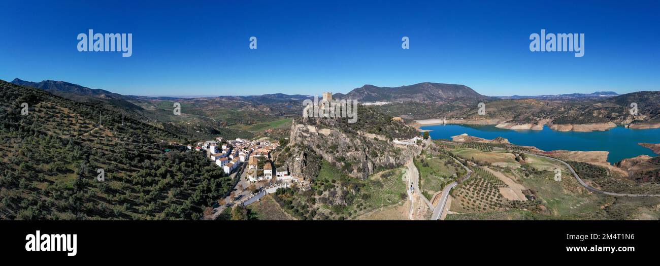 Castle of Zahara de la Sierra and Zahara de la Sierra village, a famous ...