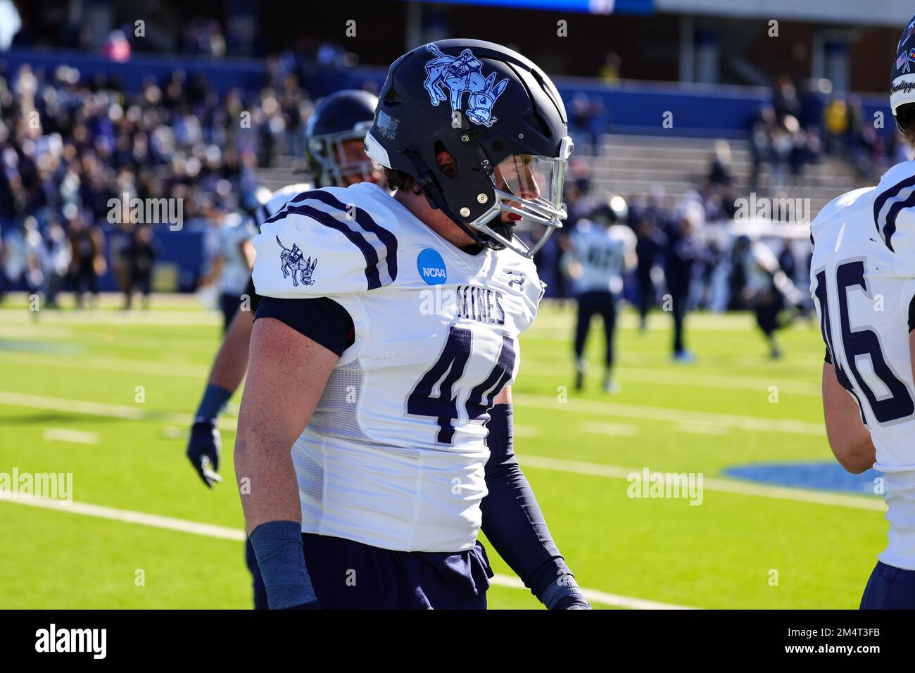Colorado School of Mines Orediggers Jaden Healy (44) during warmups for