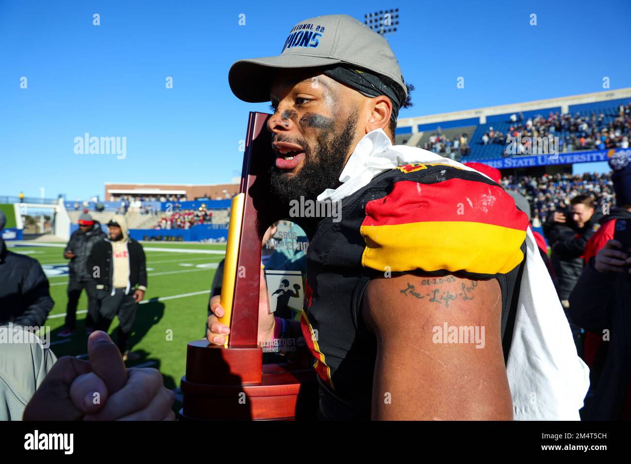 Ferris State Bulldogs Caleb Murphy (12) Carries The Trophy After ...