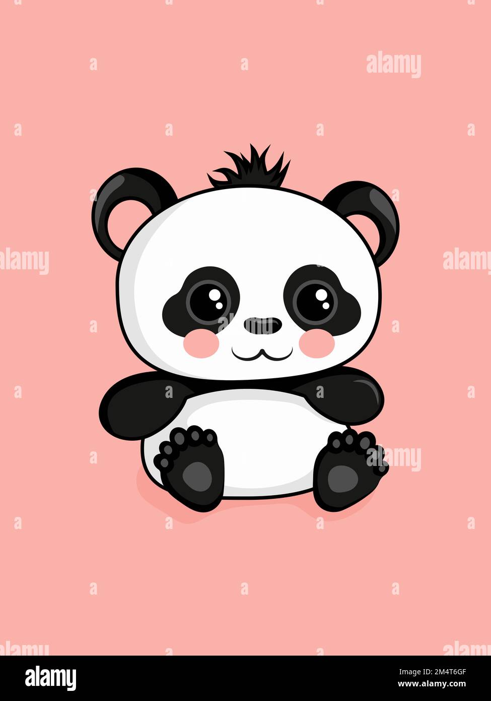 Panda Desenhos Animados Rosto Imagens Ilustração imagem vetorial de  blueringmedia© 644836804