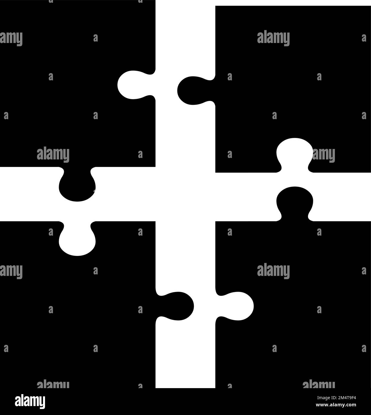 Silhouette jigsaw puzzle pieces Stock Vector Images - Alamy