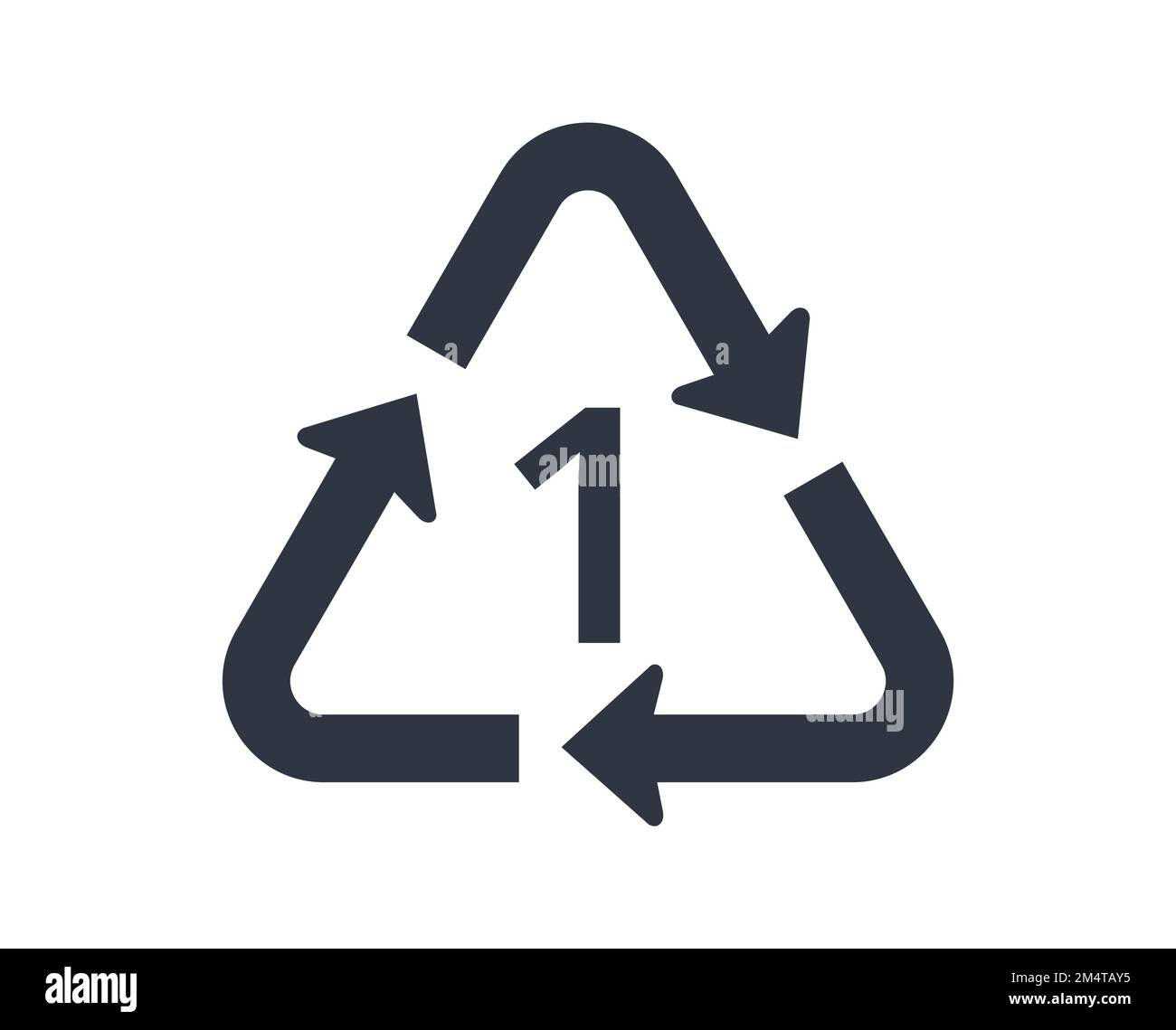 Recycle PET icon, number 1. Concept of ecology and packaging Stock