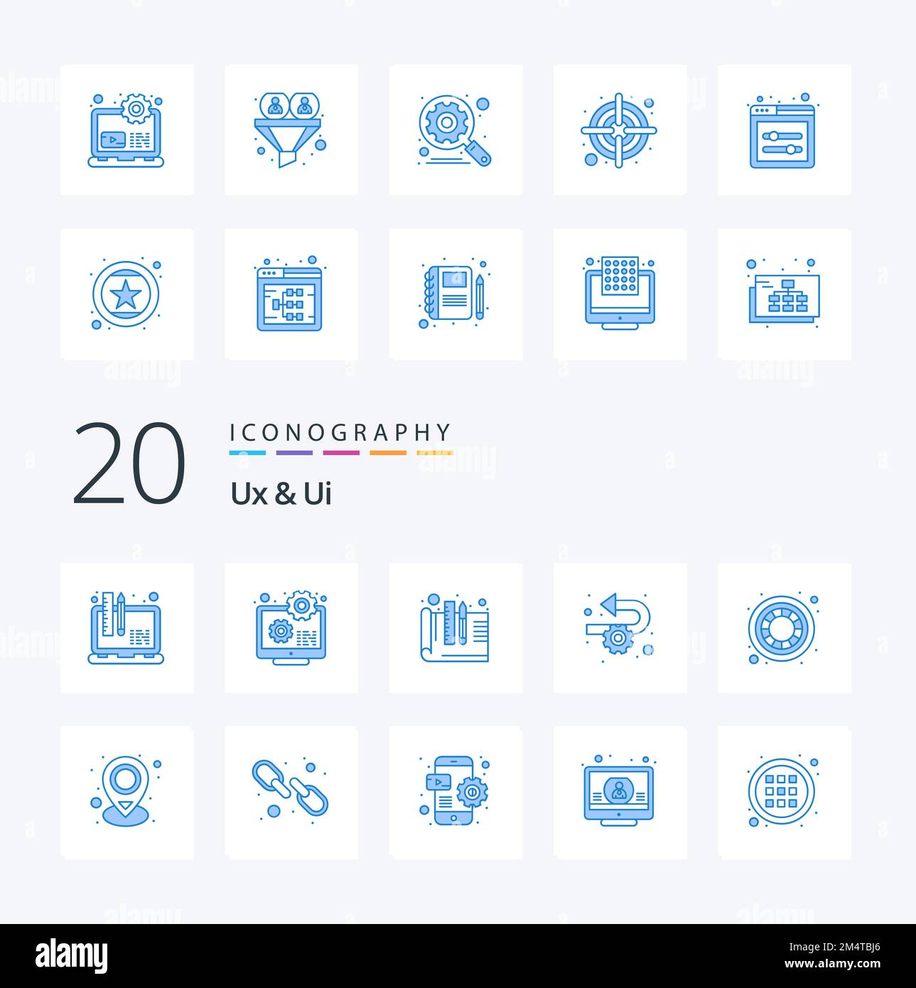 20 Ux And Ui Blue Color icon Pack like color implementation development