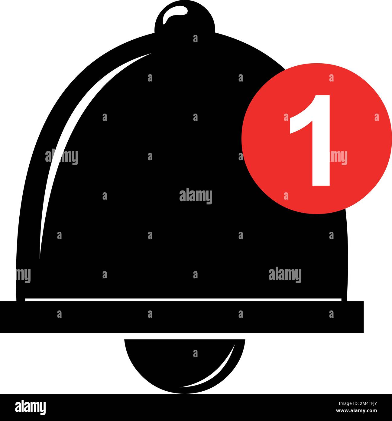 Vector Illustration Of A Bell Icon With A Notification Classic Of vector-illustration-of-a-bell-icon-with-a-notification-classic-of