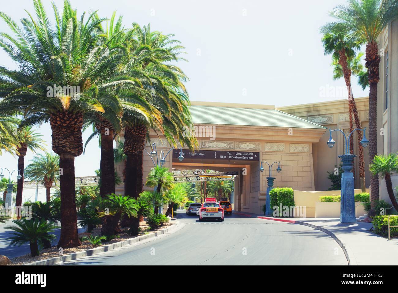 Las Vegas, Nevada, USA- May 5, 2022.  Mandalay Bay resort and casino. Entrance. Luxury hotel located directly on the Las Vegas Strip. Stock Photo