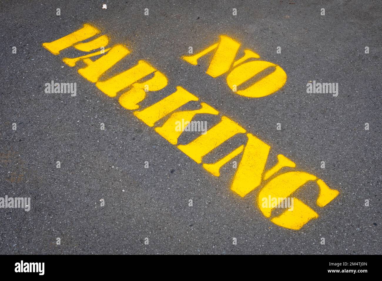 "No Parking" signs, Petone, Wellington, North Island, New Zealand Stock