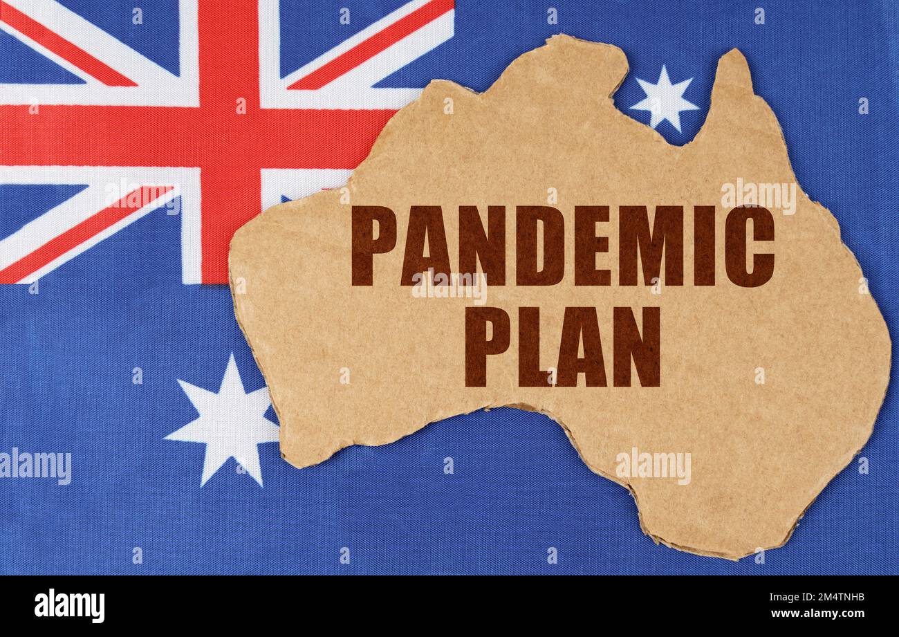 National concept of Australia. On the flag of Australia lies the