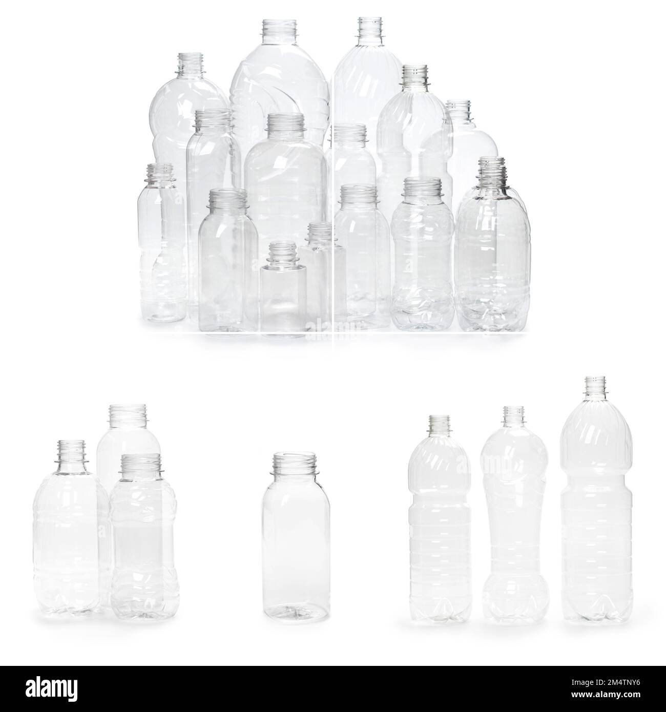 selection of quality photo collage of many different empty plastic ...