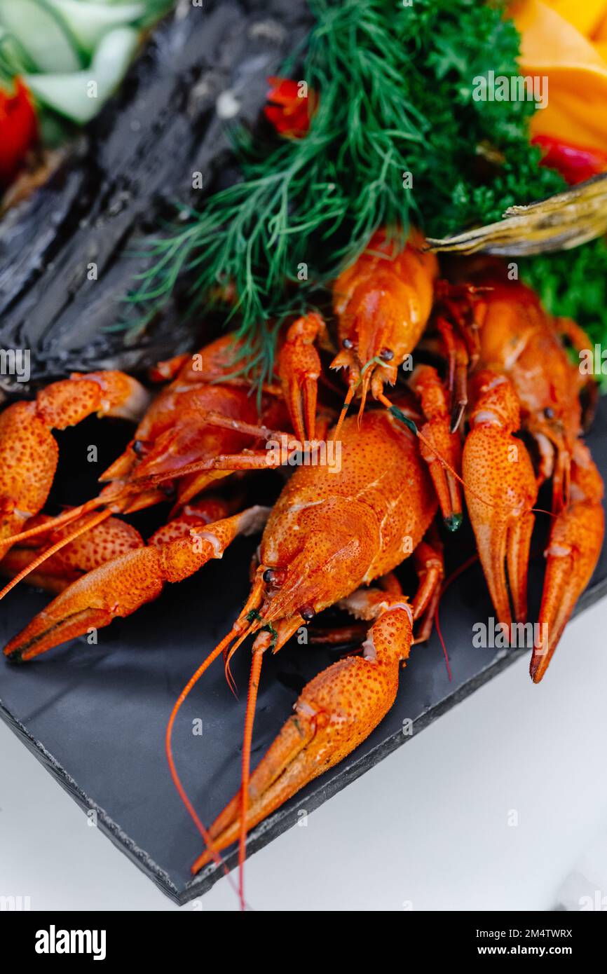 Banquet cuisine lobster seafood hi-res stock photography and images - Alamy