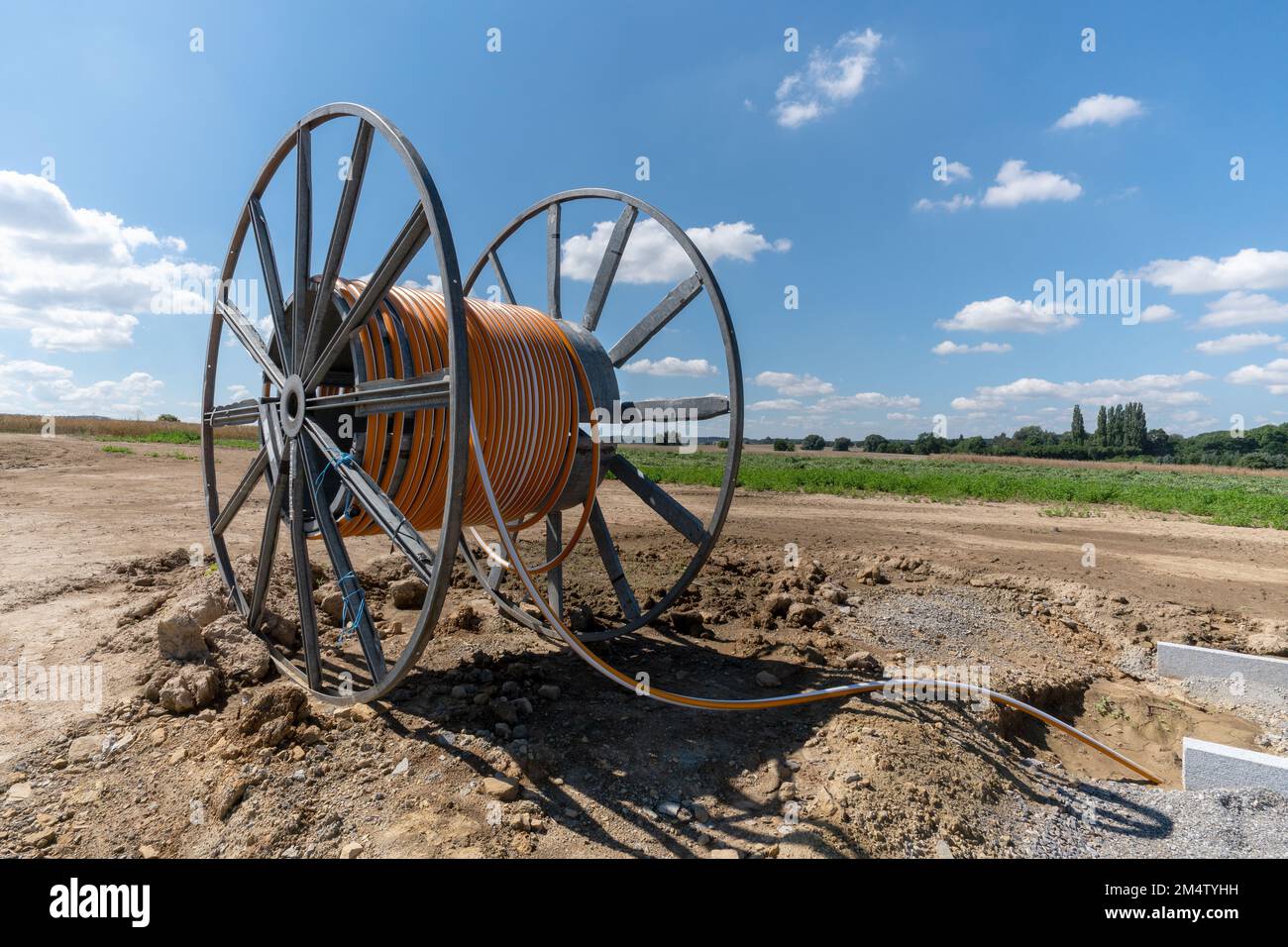 Round cable reel hi-res stock photography and images - Alamy