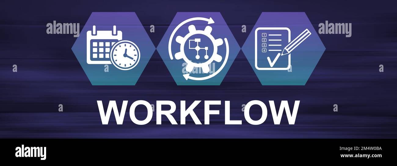 Illustration of a workflow concept Stock Photo