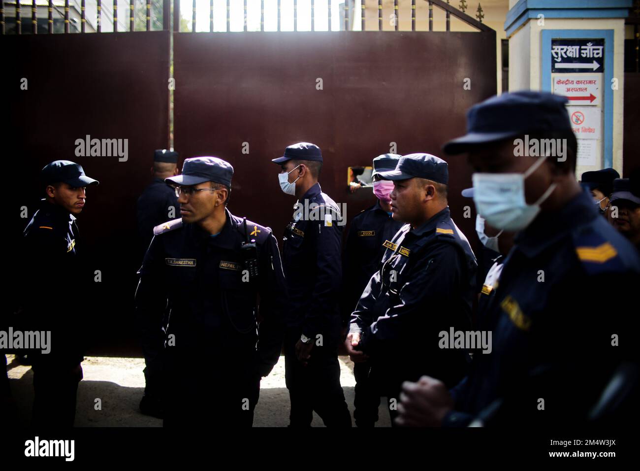 Kathmandu, Nepal. 23rd Dec, 2022. The security personnel of Nepal