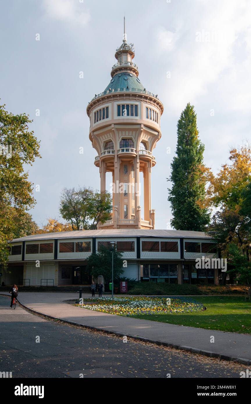 Historic Water Tower at Margaret Island, Budapest, Hungary Stock Photo