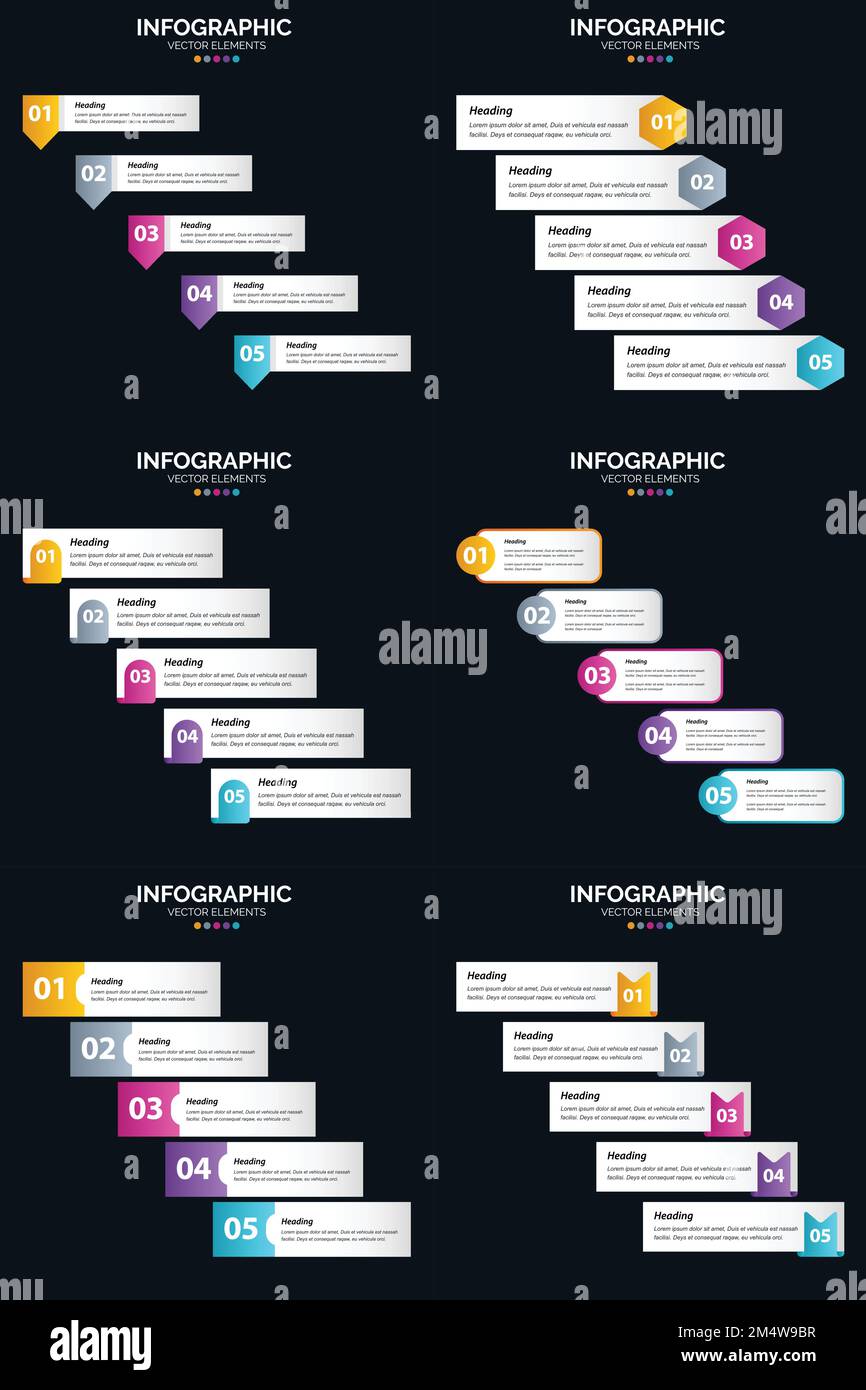 Use vector infographics to add visual appeal to your presentation Stock